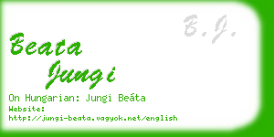 beata jungi business card
